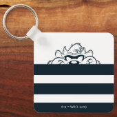 TAZ™ Verbergen in strepen Sleutelhanger (Voorkant)