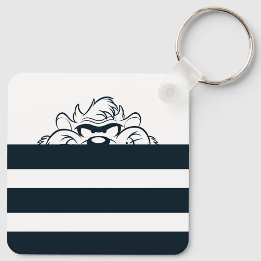 TAZ™ Verbergen in strepen Sleutelhanger (Achterkant)