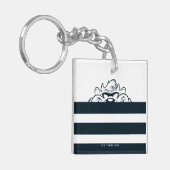 TAZ™ Verbergen in strepen Sleutelhanger (Voorkant Links)