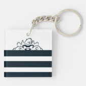 TAZ™ Verbergen in strepen Sleutelhanger (Achterkant)
