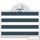 TAZ™ Verbergen in strepen Sticker (Voorkant)