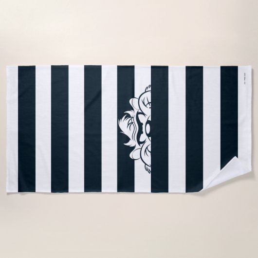 TAZ™ Verbergen in strepen Strandlaken (Voorkant)