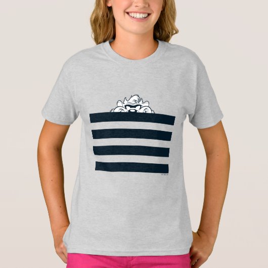 TAZ™ Verbergen in strepen T-shirt (Voorkant)