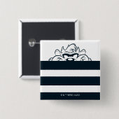 TAZ™ Verbergen in strepen Vierkante Button 5,1 Cm (Voorkant /achterkant)