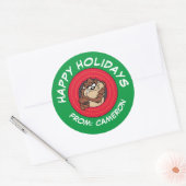 TAZ™ via LOONEY TUNES™ Circle PRETTIGE FEESTDAGEN  Ronde Sticker (Envelop)