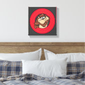 TAZ™ via LOONEY TUNES™ cirkels Canvas Afdruk (Insitu (Slaapkamer))