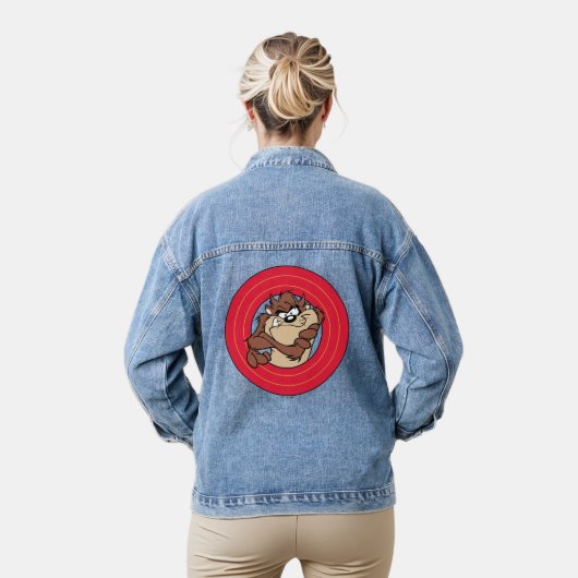 TAZ™ via LOONEY TUNES™ cirkels Denim Jacket (Model)
