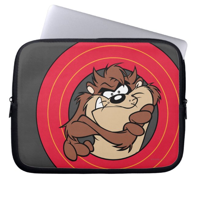 TAZ™ via LOONEY TUNES™ cirkels Laptop Sleeve (Voorkant)