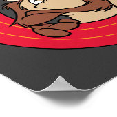 TAZ™ via LOONEY TUNES™ cirkels Poster (Hoek)