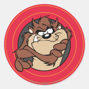 TAZ™ via LOONEY TUNES™ cirkels Ronde Sticker