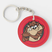 TAZ™ via LOONEY TUNES™ cirkels Sleutelhanger (Voorkant)