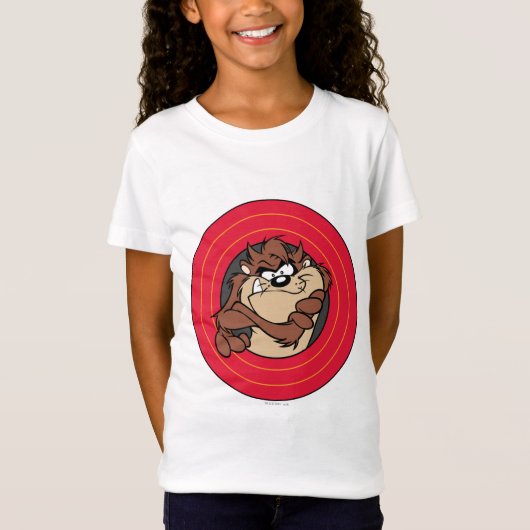 TAZ™ via LOONEY TUNES™ cirkels T-shirt (Voorkant)