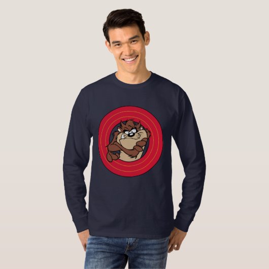 TAZ™ via LOONEY TUNES™ cirkels T-shirt (Voorkant volledig)
