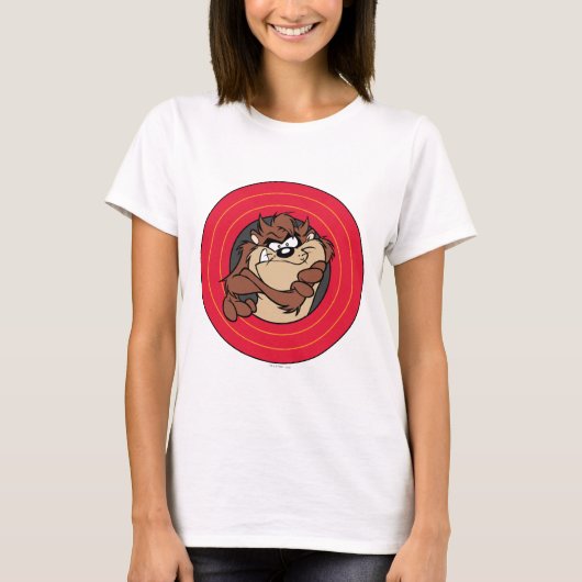 TAZ™ via LOONEY TUNES™ cirkels T-shirt (Voorkant)