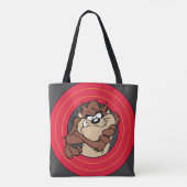 TAZ™ via LOONEY TUNES™ cirkels Tote Bag (Achterkant)