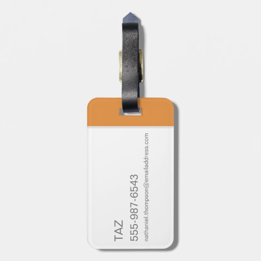 TAZ™ Whirling Tornado Bagagelabel (Achterkant verticaal)