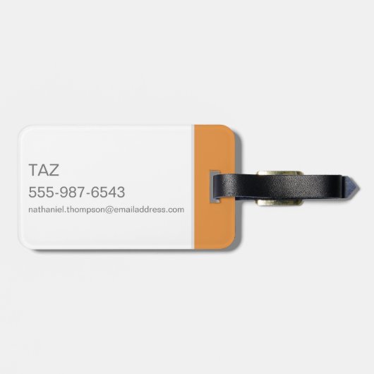 TAZ™ Whirling Tornado Bagagelabel (Achterkant horizontaal)