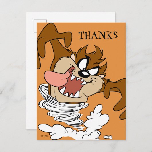 TAZ™ Whirling Tornado Briefkaart (Voorkant / Achterkant)