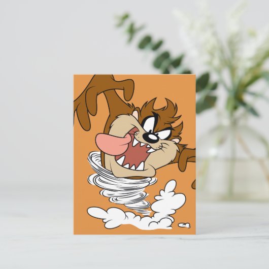 TAZ™ Whirling Tornado Briefkaart (Staand voorkant)