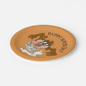 TAZ™ Whirling Tornado Papieren Bordje (Gekanteld)