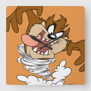 TAZ™ Whirling Tornado Vierkante Klok