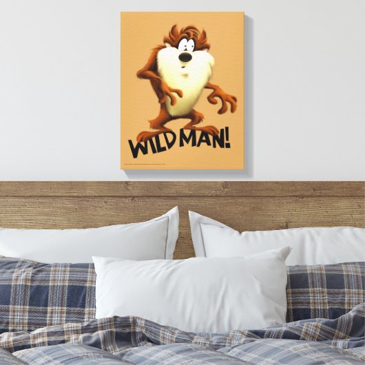 TAZ™ - Wild Man Canvas Afdruk (Insitu (Slaapkamer))