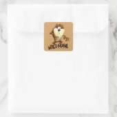 TAZ™ - Wild Man Vierkante Sticker (Tas)
