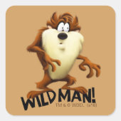 TAZ™ - Wild Man Vierkante Sticker (Voorkant)