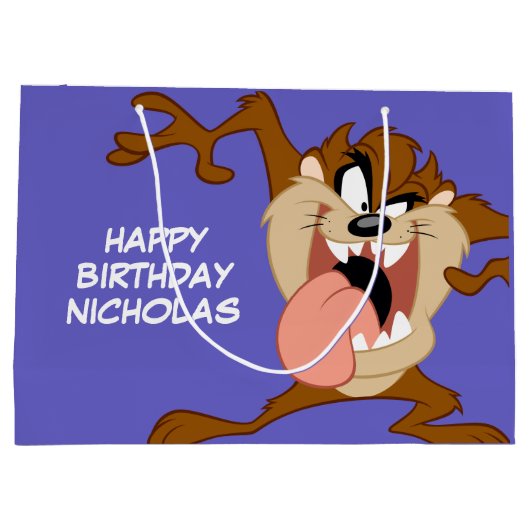 TAZ™ | Zijn tong uitsteken Groot Cadeauzakje (Achterkant)