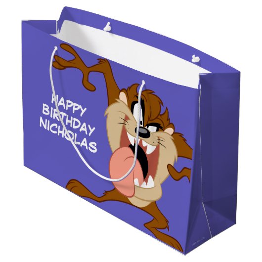 TAZ™ | Zijn tong uitsteken Groot Cadeauzakje (Achterkant Gekanteld)