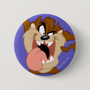 TAZ™   Zijn tong uitsteken Ronde Button 5,7 Cm