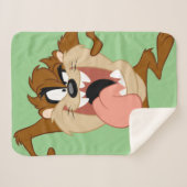 TAZ™ | Zijn tong uitsteken Sherpa Deken (Voorkant (horizontaal))