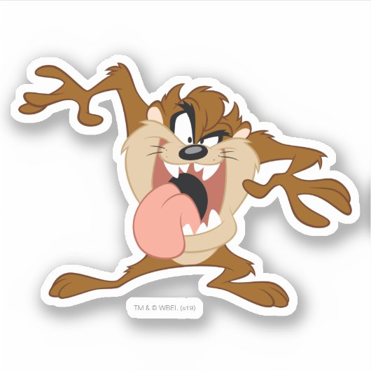 TAZ™ | Zijn tong uitsteken Sticker (Voorkant)