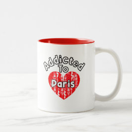 Taza Addicted to Paris Tweekleurige Koffiemok