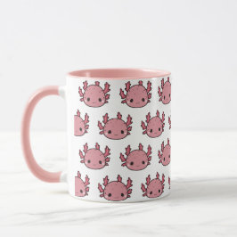 Taza ajolote rosa kawaii mok