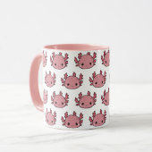 Taza ajolote rosa kawaii mok (Voorkant links)