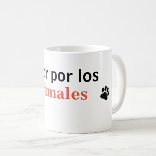 Taza amor por los animales koffiemok (Voorkant rechts)