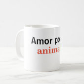 Taza amor por los animales koffiemok (Voorkant links)