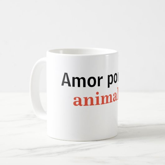 Taza amor por los animales koffiemok (Voorkant links)