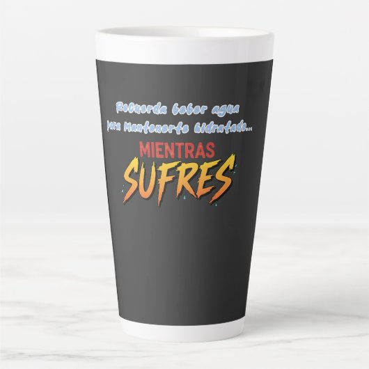 Taza bebe agua mientras sufres latte mok (Voorkant)