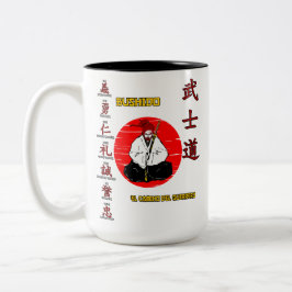 Taza Bicolor Bushido - The Wai of the Warrior Tweekleurige Koffiemok