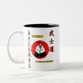 Taza Bicolor Bushido - The Wai of the Warrior Tweekleurige Koffiemok