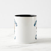 Taza bicolor. Cat Doctor Veterinarian Mug. Tweekleurige Koffiemok (Center)