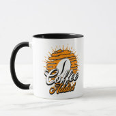 Taza Bicolor para café "coffee addict". Mok (Links)