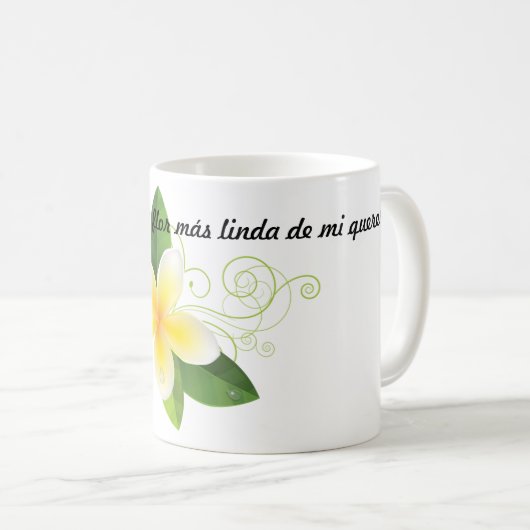 Taza blanca brillante koffiemok (Voorkant rechts)