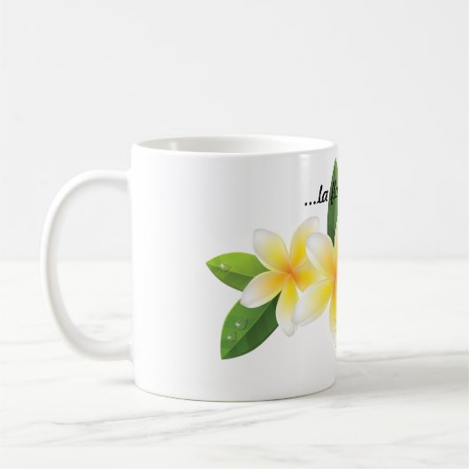 Taza blanca brillante koffiemok (Links)
