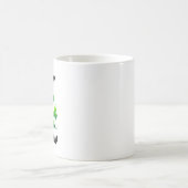 Taza blanca clásica de café diseño trébol koffiemok (Center)