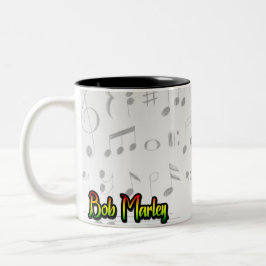 taza Bob Marley Estilo Caricatura | Rasta Regg Tweekleurige Koffiemok