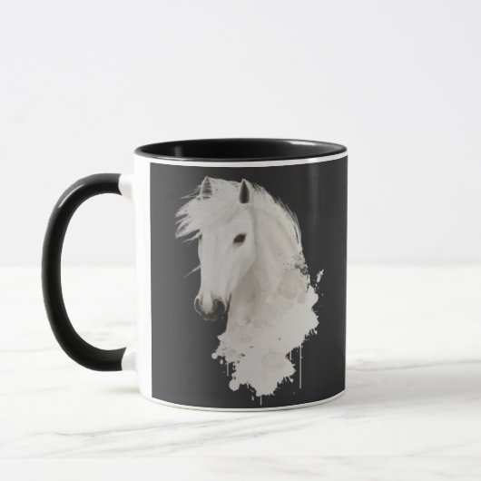 TAZA CABALLO BLANCO CON FONDO NEGRO MOK (Links)