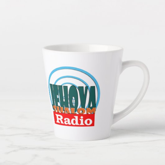 Taza chica café Radio Jehova Shalom México Latte Mok (Rechts)